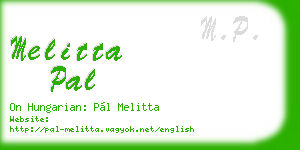 melitta pal business card